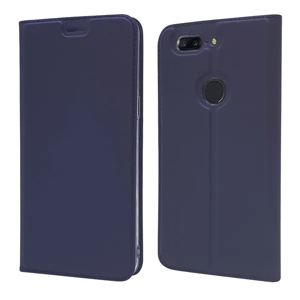 Роскошный кожаный чехол-книжка для OnePlus 5 6 5T 6T Ретро Чехол на магните для телефона чехол с 1 слотом для карт ТПУ бампер - Цвет: Dark Blue