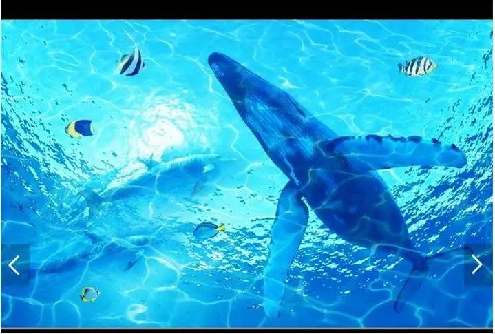 Пользовательские 3d потолочные обои фрески подводный мир Потолочная роспись