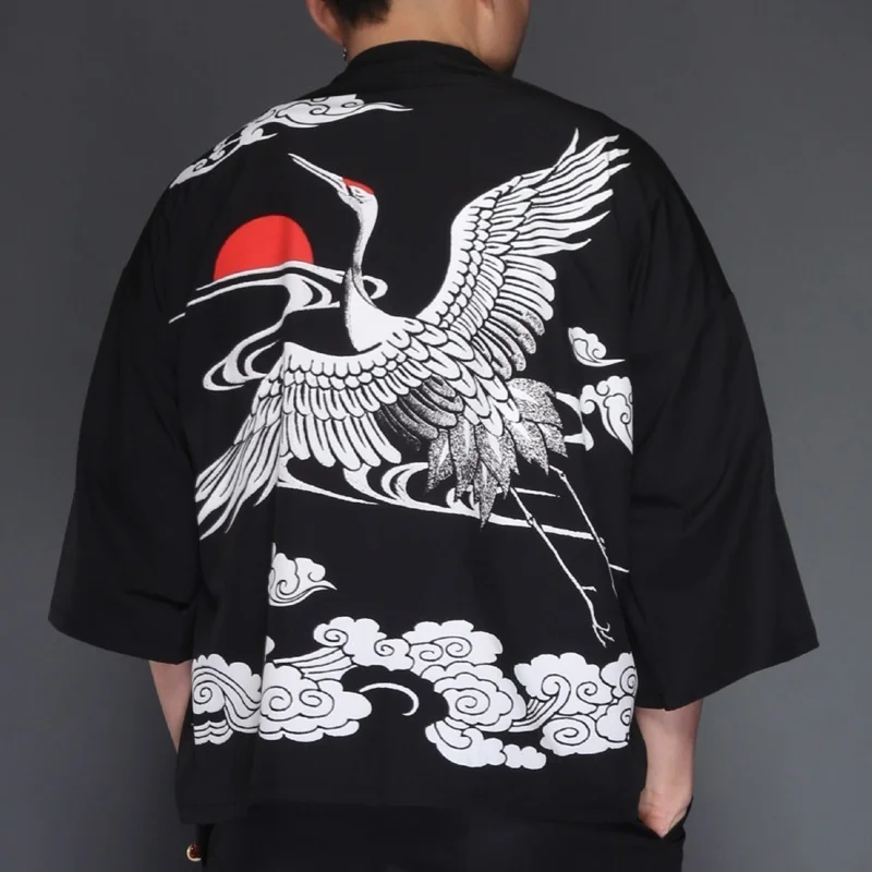 Японское кимоно кардиган для мужчин haori yukata мужской самурайский костюм одежда кимоно куртка мужская кимоно рубашка yukata haori TA475