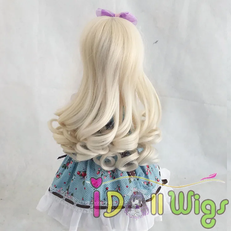 

Free Shipping High Quality Heat Resistant Fiber Beige Jerry Synthetic Long Curly BJD Doll Wig 1/3 1/4 1/6 1/8 for Choice
