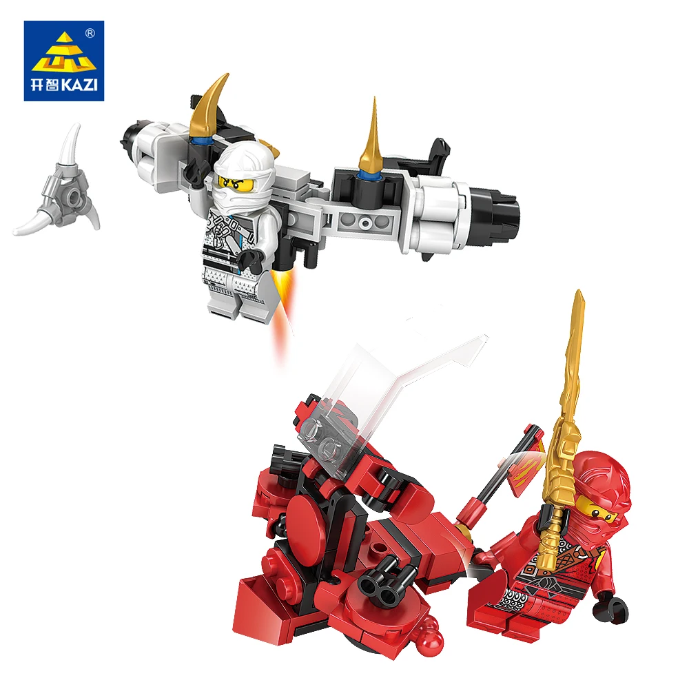 Kazi Ninjago преобразования автомобильные фигурки роботов DIY строительный блок 8 в 1