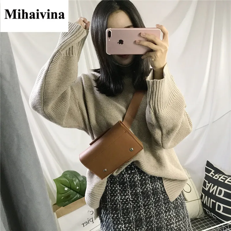 Женская сумка Mihaivina популярная кожаная поясная сумки на плечо с цепочкой модная