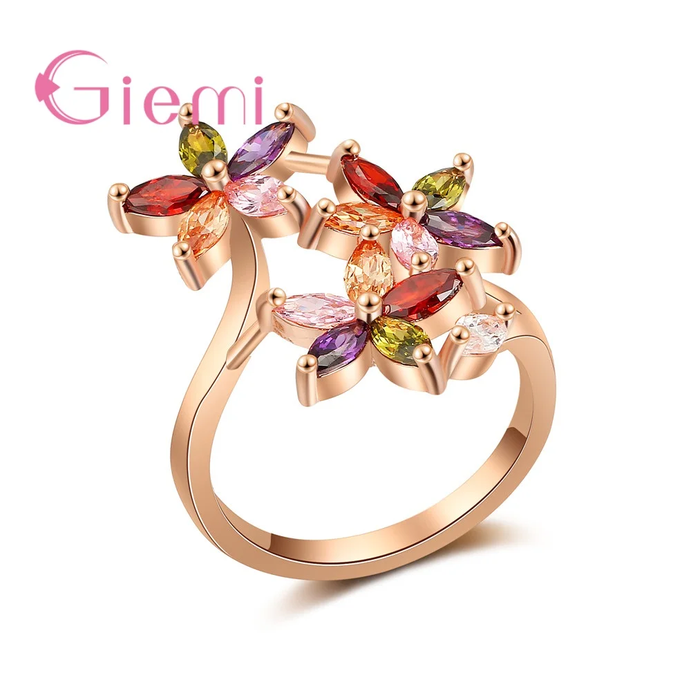 

Romantic Colorful Crystal Gifts For Women Girl Ladies Pretty Birthday Anniversary Anel Anillo Accessories Fast Shipping