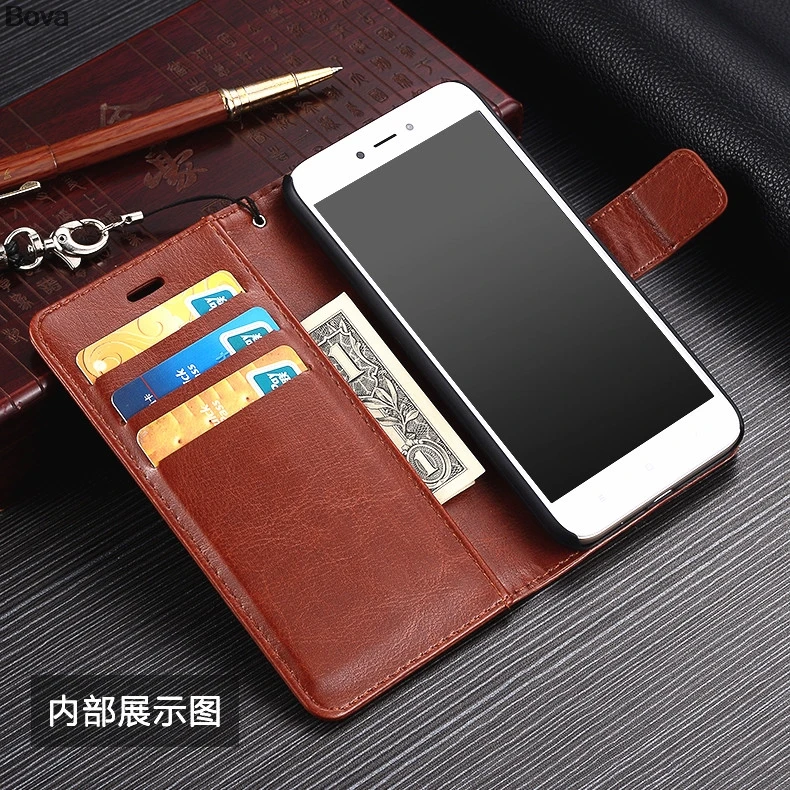 Для Xiaomi Redmi 5A кожаный флип чехол ультра тонкий бумажник с откидной крышкой