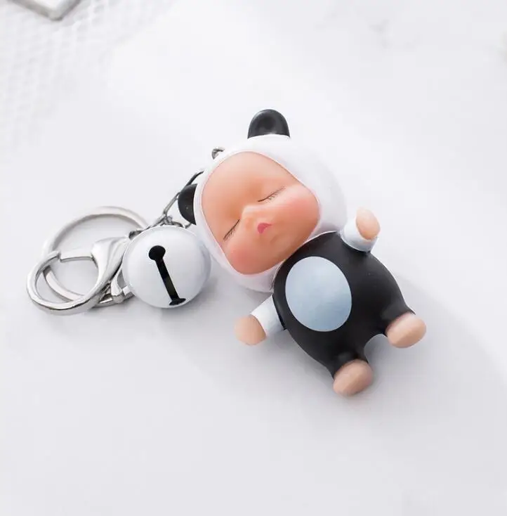 Модный милый брелок Спящая кукла Kawaii, пчела, кролик, панда, медведь в форме мультяшного автомобиля, брелок, игрушка, ювелирное изделие для девочки