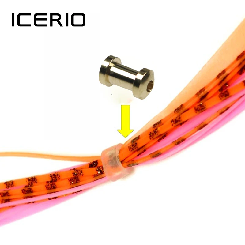 ICERIO 50 шт. медные скользящие детали рыболовное оборудование Snapper юбки и резиновый галстук мул техническое обслуживание поставки