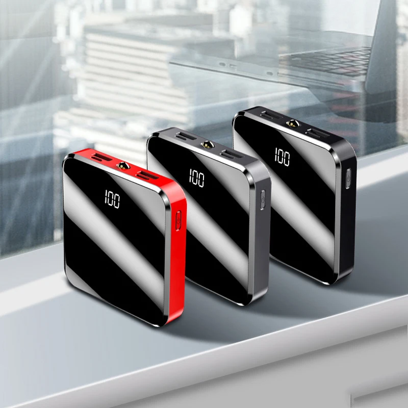 20000 мАч power Bank зеркальный экран bank зарядное устройство для телефона внешний