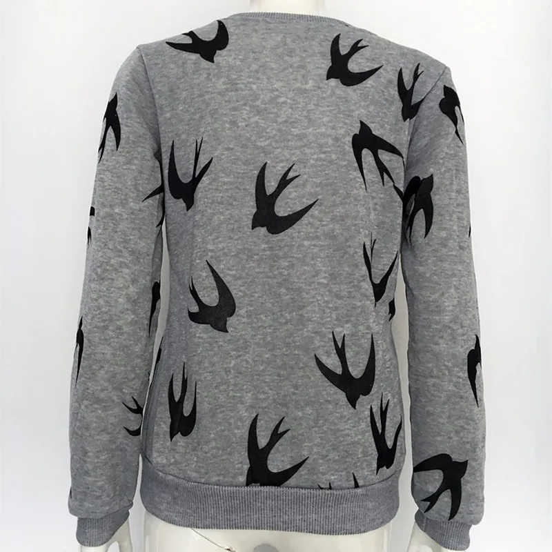 2016 Осенняя модная женская Повседневная Толстовка с длинными рукавами и принтом