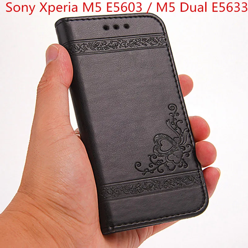 EFFLE роскошный флип-чехол из искусственной кожи для sony Xperia M5 E5603/M5 Dual E5633 сумки и