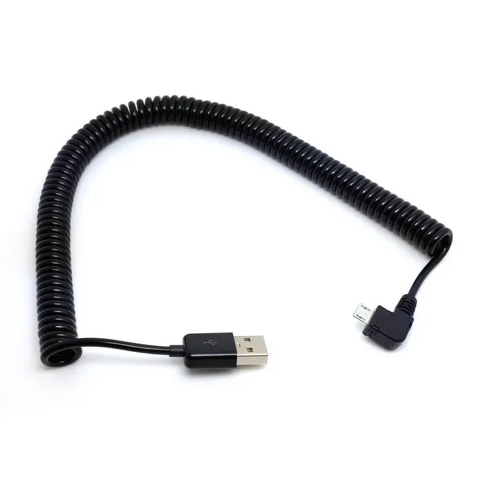 Правый угловой 90 градусов USB 2 0 Micro Male к A Type эластичный Дата-кабель 3 м 10 футов для