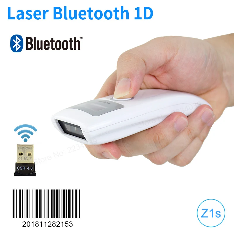 Мини USB карманный беспроводной сканер штрих кода светодиодный дисплей 1D Bluetooth