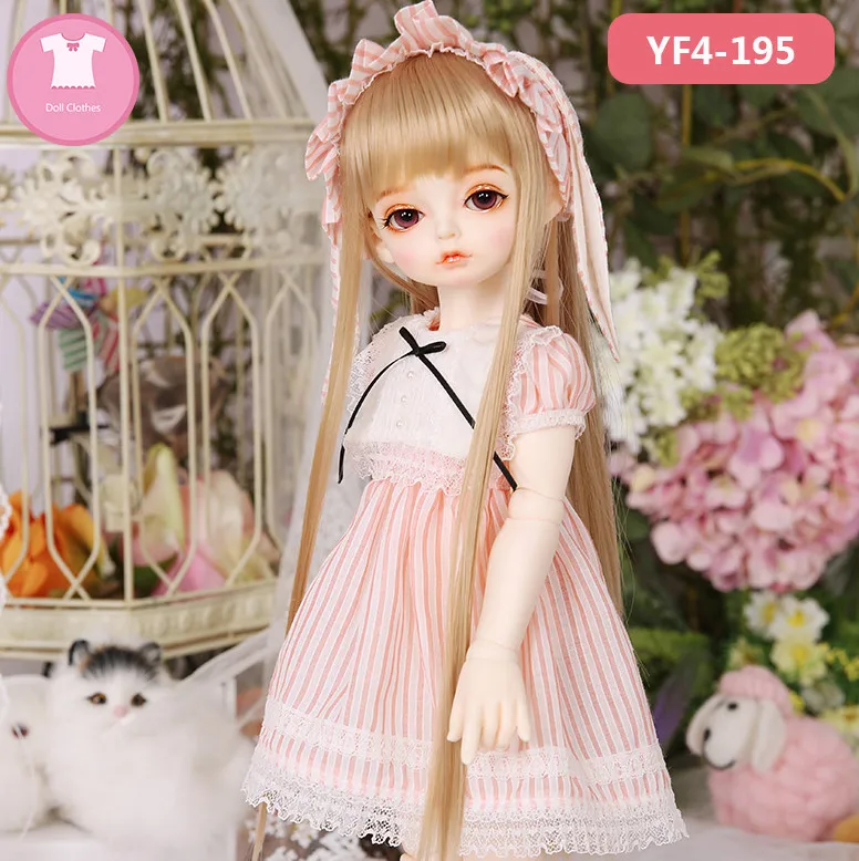 BJD кукольная одежда 1/4 Shasha Ribbon манго Миу милое платье красивая кукольная одежда Для RL девушка тело кукла аксессуары RL кукла - Цвет: YF4-195