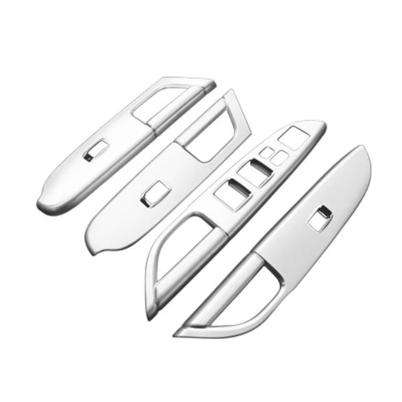 Tonlinker встроенный в дверь автомобиля окна Contorl крышка наклейка для Mitsubishi ASX 2013-19 Автомобиль Стайлинг 4 шт. ABS/металлический чехол наклейка s - Название цвета: ABS silber matte