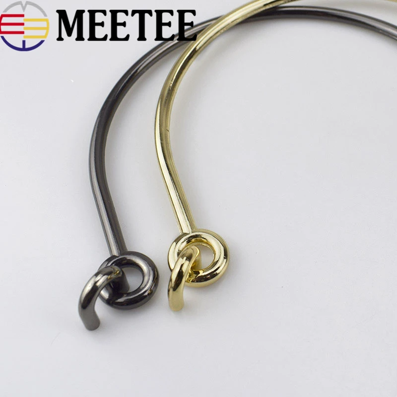 Meetee 2 шт. ID13cm высококлассная сумка металлическая застежка ручка Чистая Рамка Ручки Застежки DIY ручные ремесла Сумка фурнитура Аксессуары F1-61