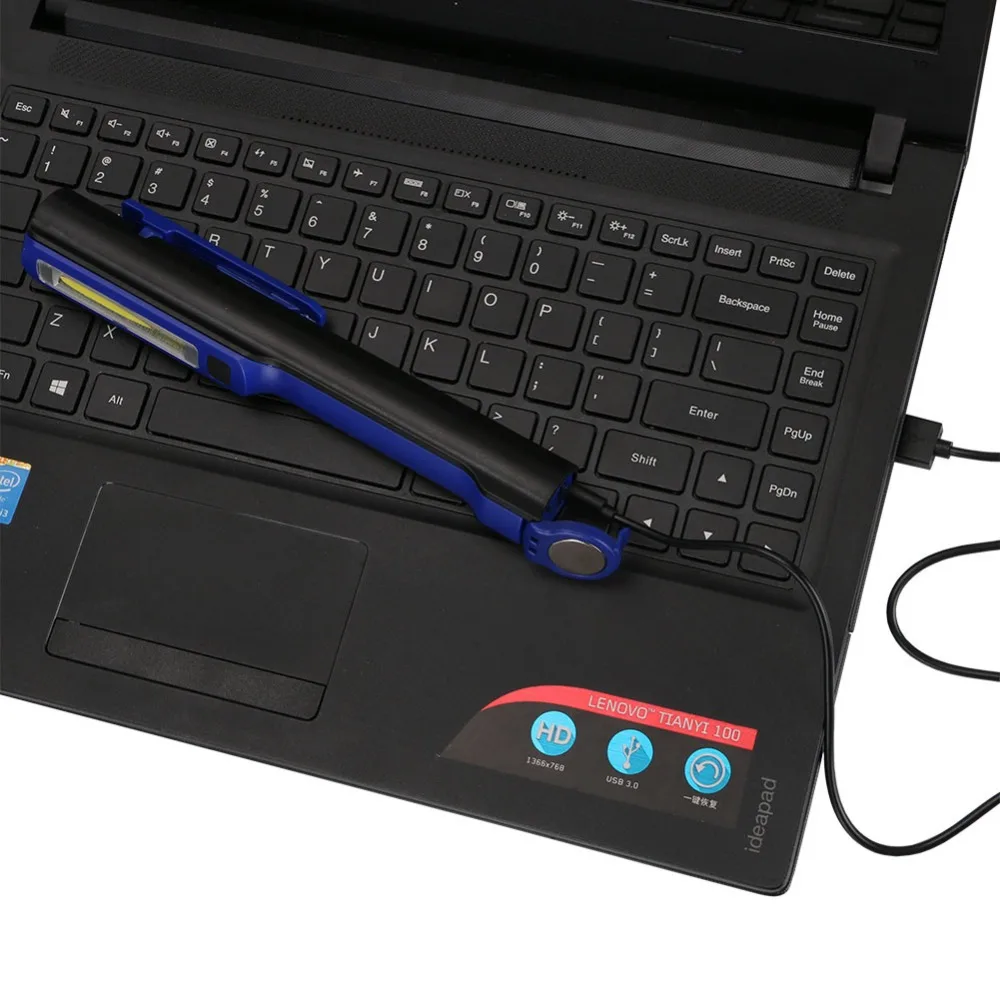 USB Перезаряжаемый светодиодный светильник-вспышка COB с магнитной ручкой, ручной фонарь, светильник для осмотра работы, карманный светильник для кемпинга, ночной рыбалки