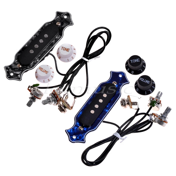 2 набора магнитных предварительно проводных гитарных звукоснимателей 4 струнные