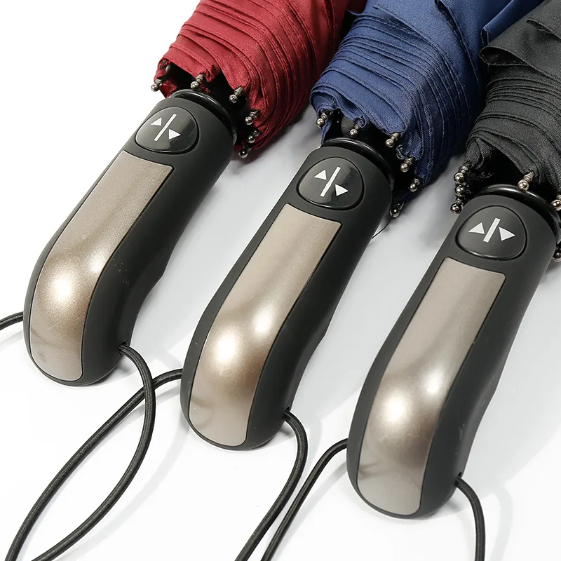 10 к ветростойкий складной автоматический зонт легко носить с собой три УФ