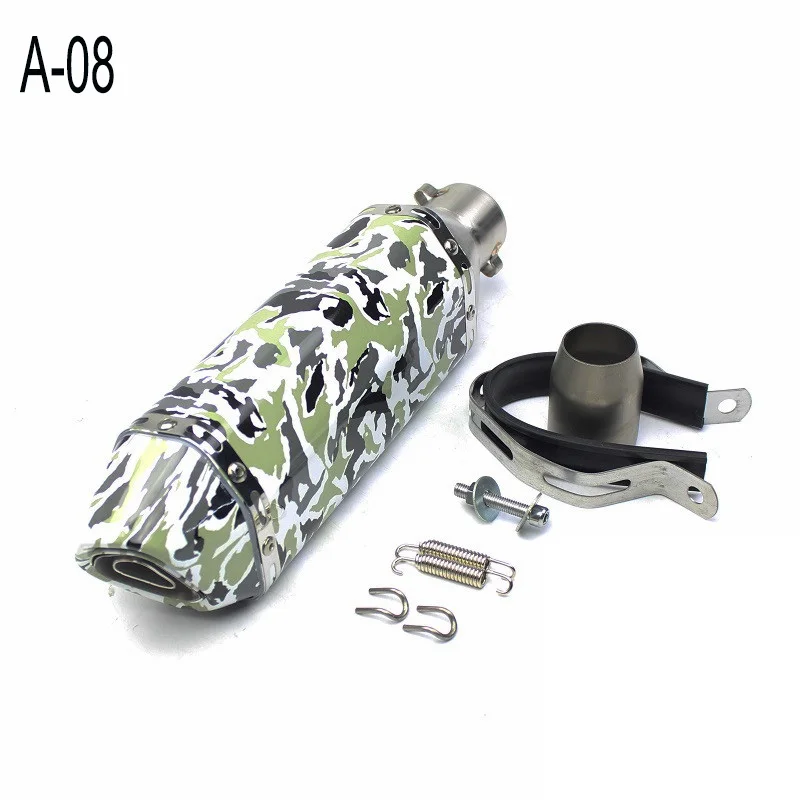 Глушитель для выхлопная труба akrapovic побег на мотоцикле для trk502 suzuki gsr 600 crf 230 egzoz mt10 xadv r1200rt ninja300 xmax - Цвет: A-08