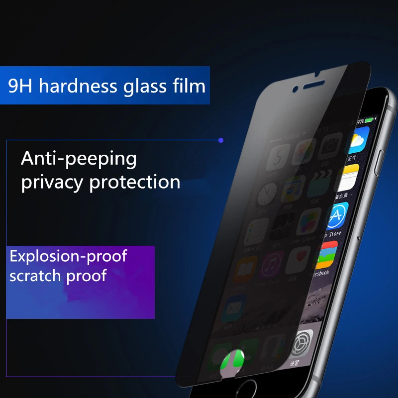 Анти-выглядывает закаленное Стекло пленка для iphone7 8 плюс 6 6s x Экран протектор