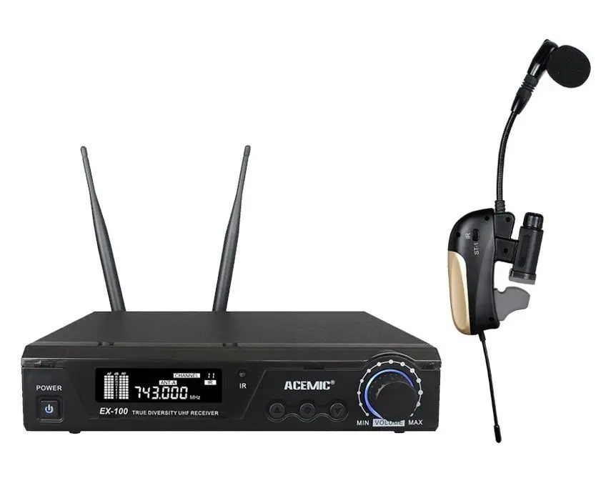 ACEMIC Pro UHF 100 м беспроводной саксофон труба микрофон|mic microphone|trumpet micwireless saxophone |
