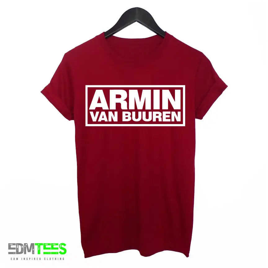 ARMIN VAN BUUREN Мужская футболка с принтом транса ASOT HOUSE MUSIC IBIZA RAVE DJ футболка унисекс больше размеров и Color-A212 - Цвет: Red