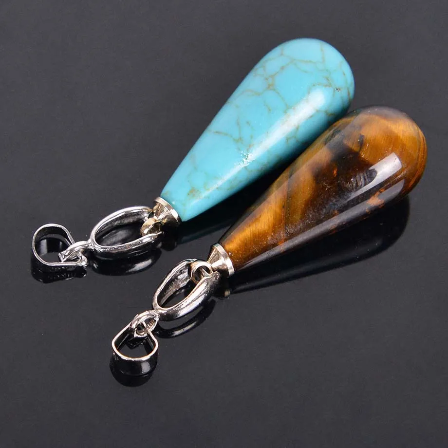 Натуральный розовый зеленый кристалл ожерелье из авантюрина тигровый глаз