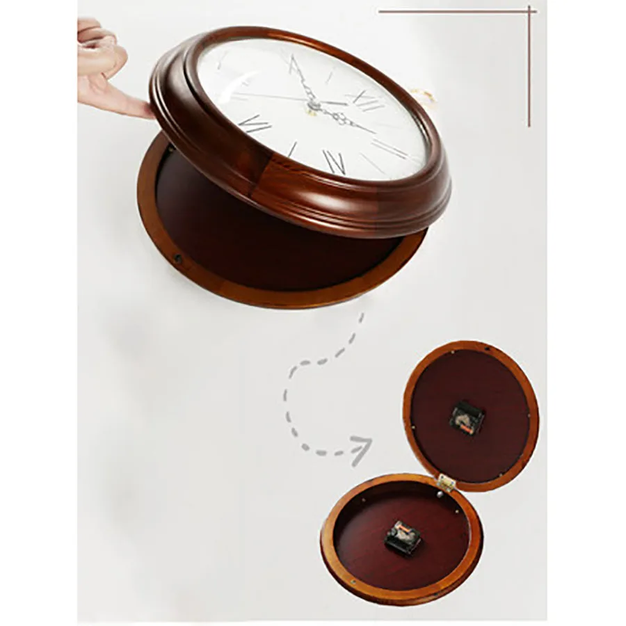 Европейские Двухсторонние настенные часы современный дизайн винтажные 3D для