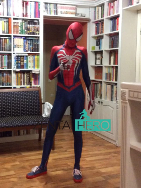 Бесплатная доставка DHL PS4 INSOMNIAC костюм Человека-паука 3D принт спандекс игры Spidey