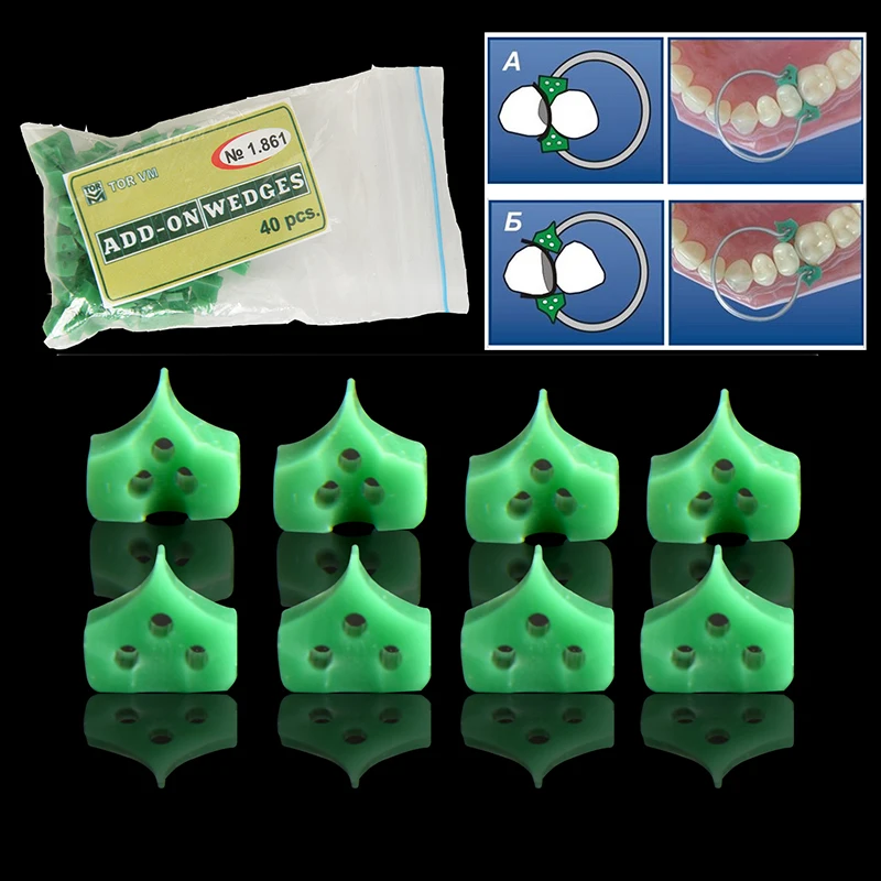 40 шт./пакет стоматологический силикон добавить на клинья резиновый TOR VM No 1 861