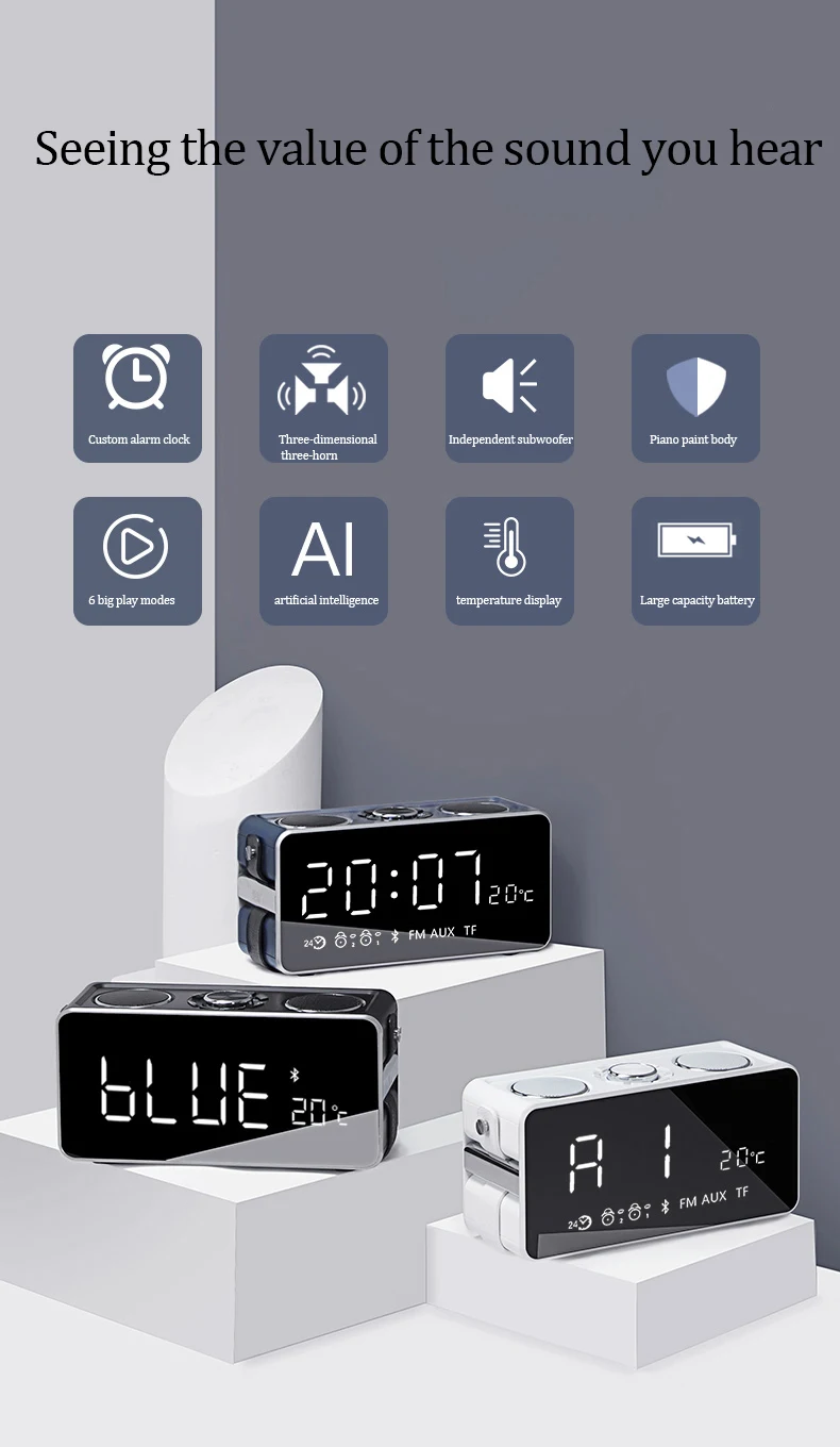 SOAIY S18 беспроводной Bluetooth 25 Вт динамик сверхмощный сабвуфер домашний уличный AI Smart 3 динамик СВЕТОДИОДНЫЙ ДИСПЛЕЙ ДИНАМИК
