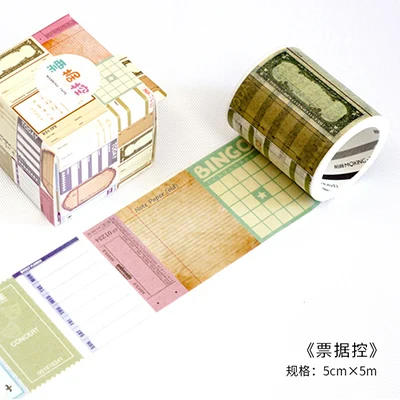 JUKUAI 1,5-5 см* 5 м винтажная карта животных васи лента DIY декоративная Скрапбукинг планировщик маскирующая клейкая лента этикетка наклейка поставки - Цвет: Bill 13