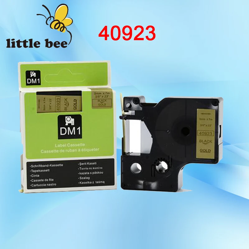 9 мм Dymo D1 кассеты для этикеток 40923 черная на золотой ленте DYMO LabelManager Maker|dymo d1 label