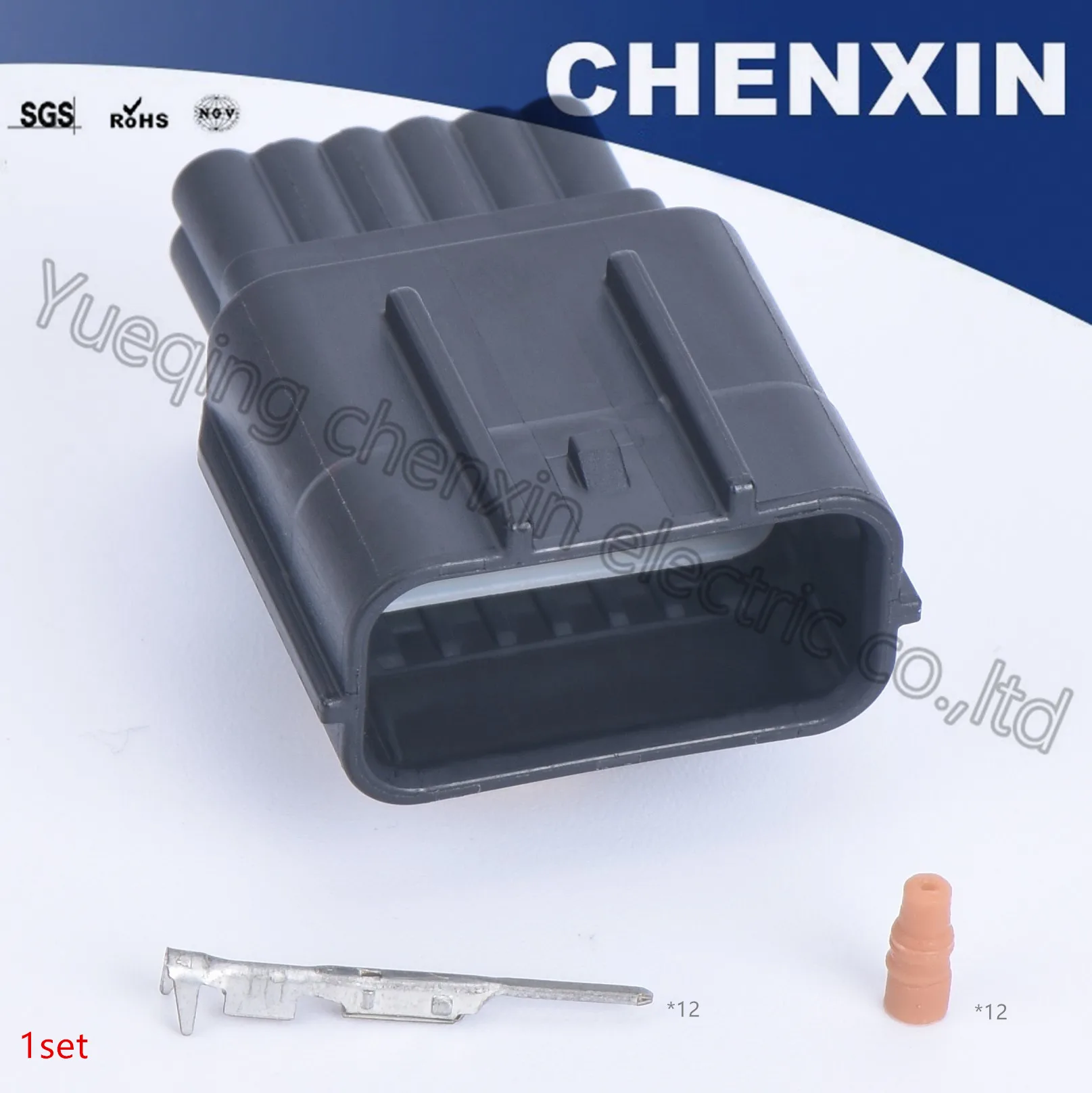 Черные 12 контактов автомобильные водонепроницаемые Автомобильные Разъемы 0 6