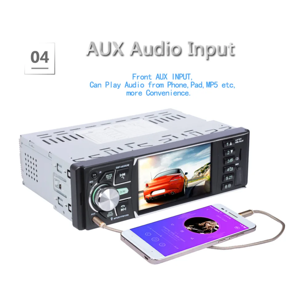 MP5 плеер VODOOL 4 &quot автомобильная стерео система с поддержкой Bluetooth AUX MP3