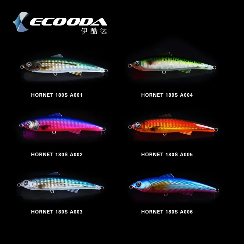 Рыболовная приманка-Поппер Ecooda Hornet 180 мм 82 г большая приманка-карандаш для