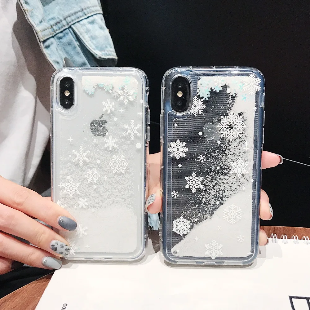 Рождественские Чехлы для iPhone 7 Plus 8 XS Max XR X Силиконовый чехол телефона Edge