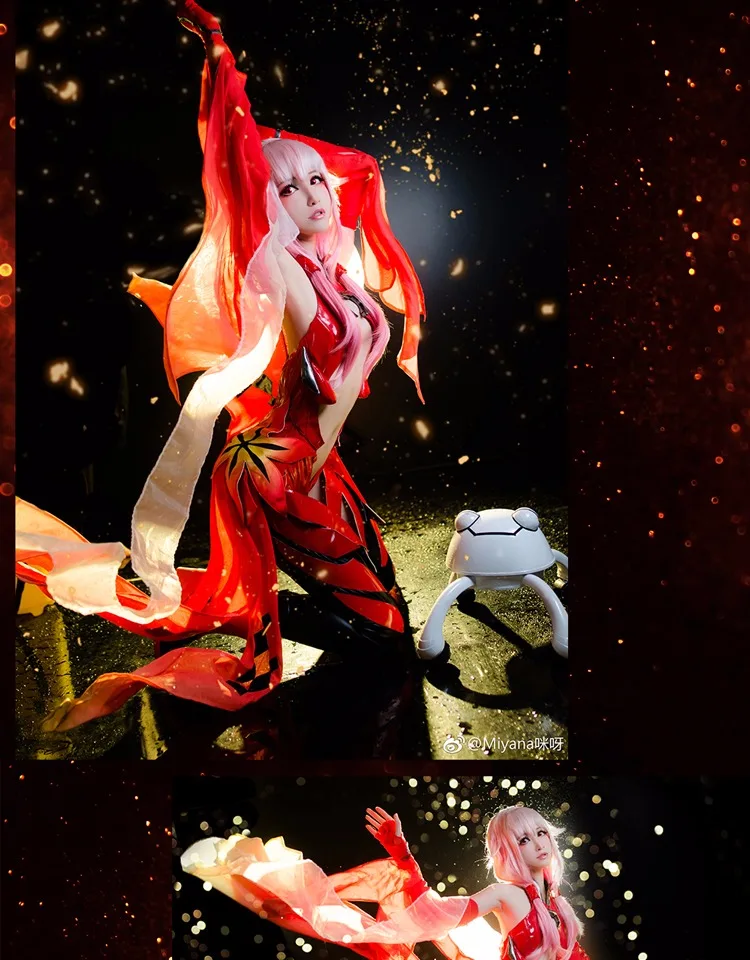 Guilty Crown Yuzuriha Inori, костюм для косплея, сексуальная искусственная кожа, красное платье, Униформа, карнавальные костюмы на Хэллоуин для женщин, одежда в стиле аниме, наряд