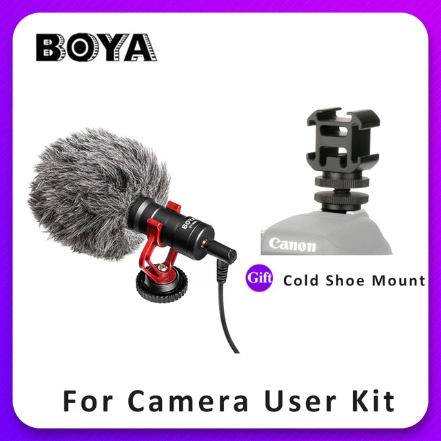 BOYA BY-MM1 микрофон накамерный видео Запись микрофон для Xiaomi DJI Osmo Карманный DSLR камера sony iPhone PK Rode - Цвет: BY-MM1 with Gift