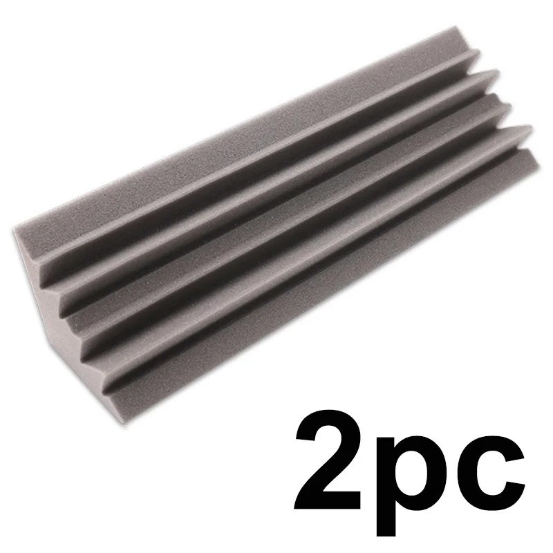 4," x 4,7" x 18," настенная угловая басовая ловушка студийная панель Звукопоглощающая акустическая пена лечение полиуретановая губка - Цвет: 2 pc