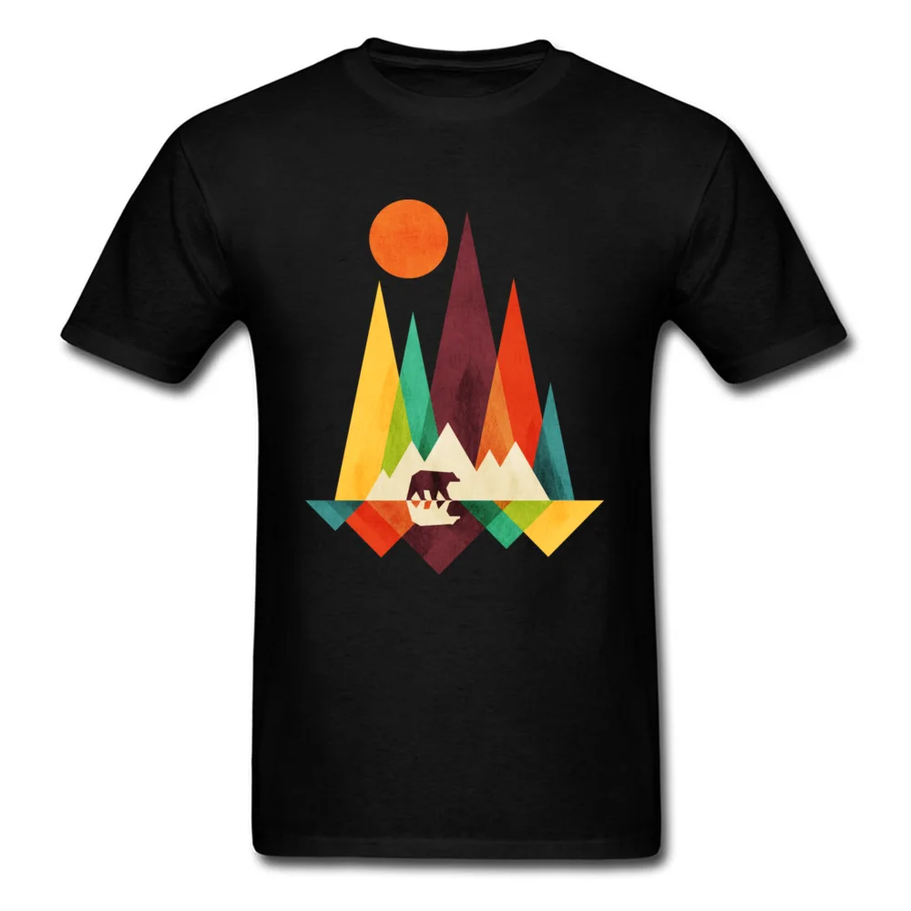 

Round Collar Mountain Bear 100% Cotton Fabric Men Top T-shirts 3D Printed Short Sleeve Tops Shirt Company Summer Tee Shirt