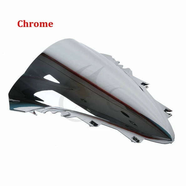Chrome Мотоцикл ветер Экран лобовое стекло Экран двойной Bubble для YAMAHA YZF R1 YZF-R1 2007 2008 - Цвет: Chrome