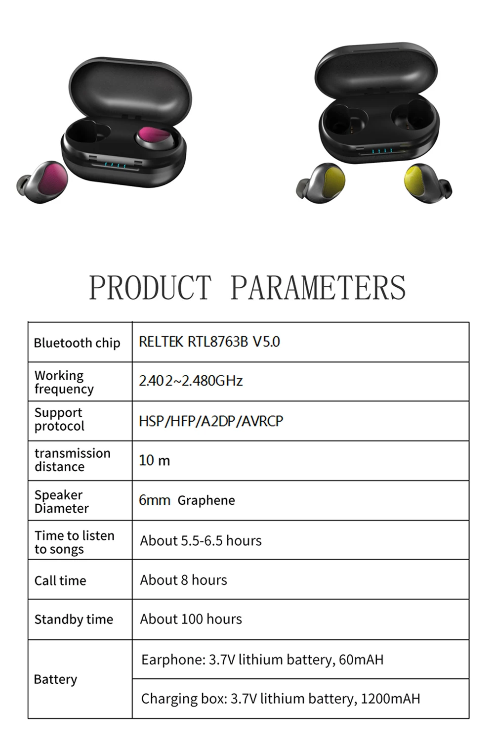 T10 TWS Bluetooth наушники гарнитура настоящая Беспроводная зарядка Bluetooth V5.0 пояс Зарядка сокровище наушники настоящие беспроводные наушники