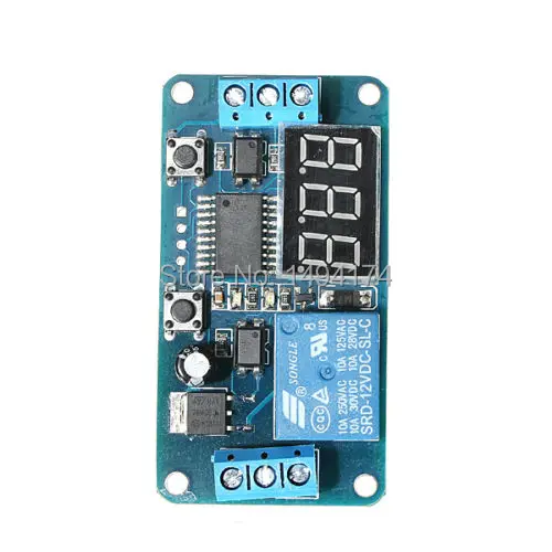 WQScosea Q8S-112 DC 12V LED Display Digital Trigger Delay Timer Relay Control Switch Module Home PLC Automation 0-999 Seconds | Компьютеры