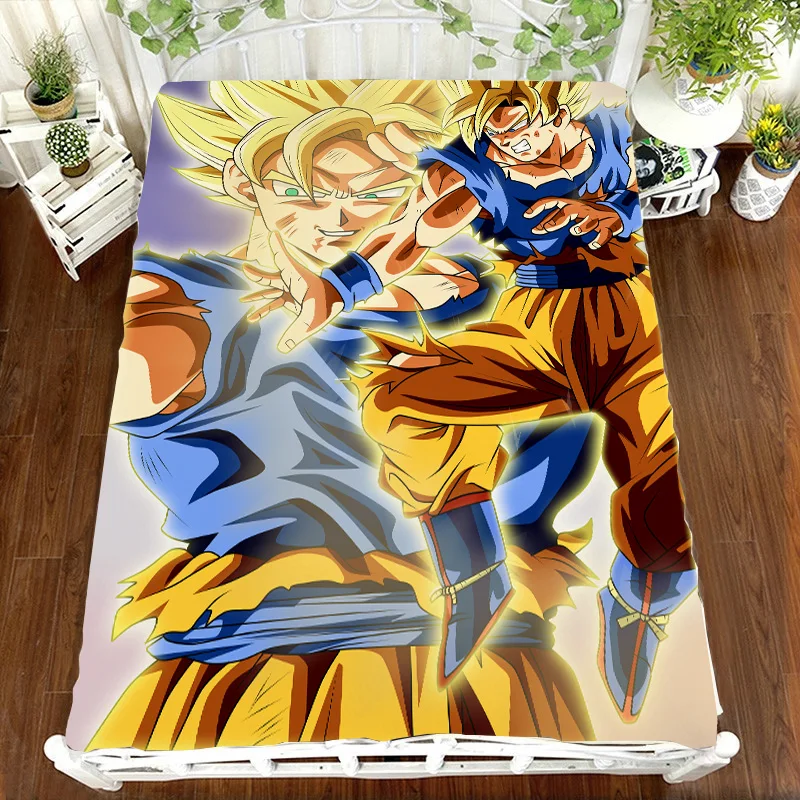 DRAGON BALL Z Аниме простыня с печатным рисунком Вегета Сон Гоку Zetto покрывало детская комната кровать простыни, постельное белье(без наволочки
