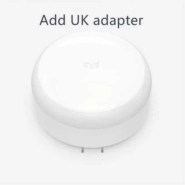 Xiaomi mijia Yeelight Индукционная Ночная умная лампа с умным датчиком человеческого тела Светодиодная лампа для спальни коридора - Цвет: add UK adapter