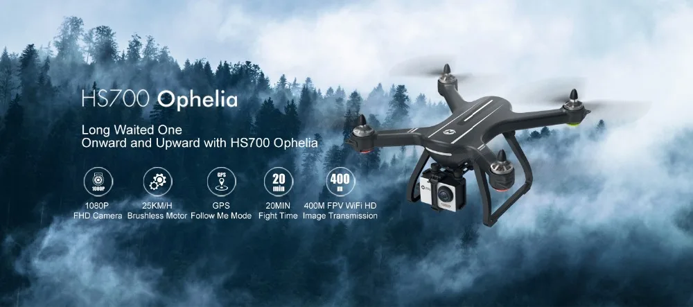 Holy Stone HS700 бесщеточный Дрон gps 5G с камерой 1080P Full HD FPV 1000m Диапазон 2800mAh мотор RC вертолет Квадрокоптер gps
