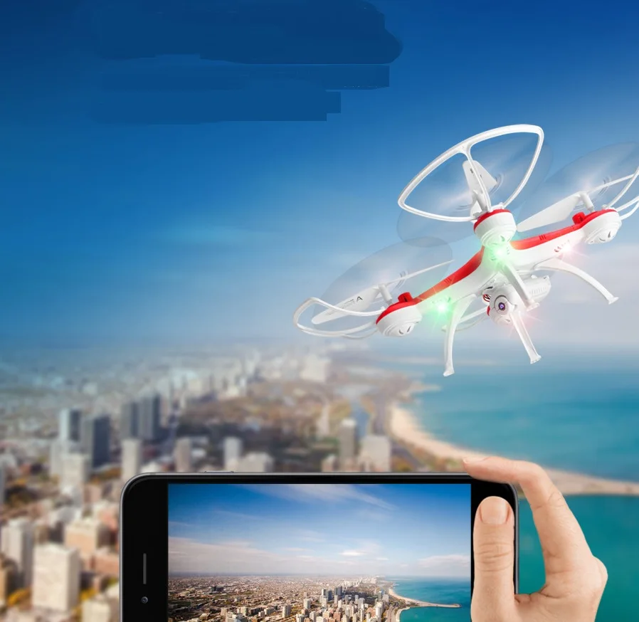 Радиоуправляемый вертолет складной Дрон WIFI FPV с ESC камерой HD1080p дистанционное
