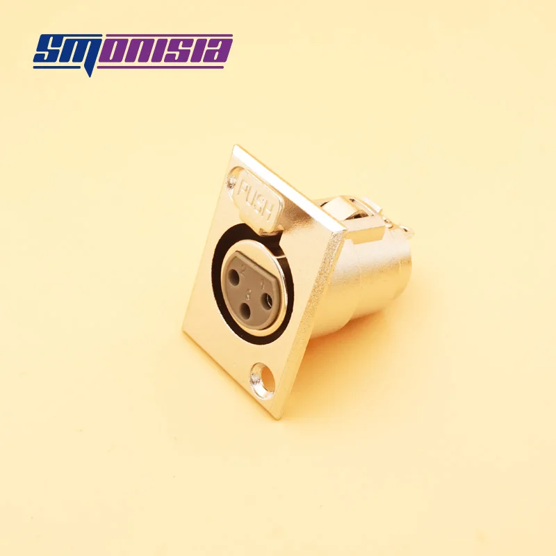 Smonisia 10 шт./лот 3-контактный разъем XLR YS1K3F2 никелированный 4P гнездовой Панель