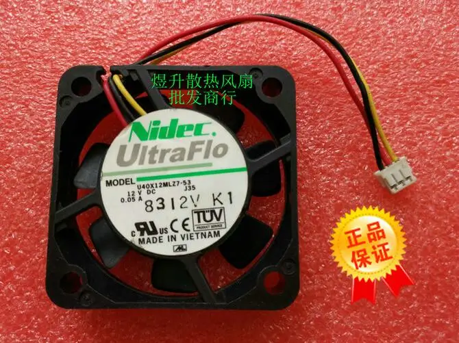 Оригинальный бесшумный вентилятор Nidec 4010 DC12V 0.05A 40*40*10 мм