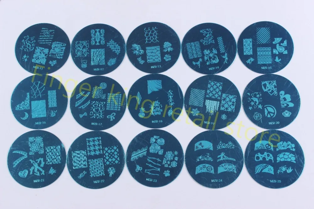 

3 PCS Nail Art Image Template Small Round Plate 5.6cm Diameter Diy Image Nail Tools